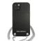 KARL LAGERFELD Karl Lagerfeld iPhone 13 mini Halsbandskal Läder Textured and Chain - Svart