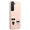 KARL LAGERFELD Karl Lagerfeld Silicone Ikonik Karl & Choupette Skal Galaxy S22 Plus - Rosa