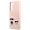 KARL LAGERFELD Karl Lagerfeld Silicone Ikonik Karl & Choupette Skal Galaxy S22 Plus - Rosa