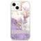 Guess Guess iPhone 13 mini Skal Flower Liquid Glitter - Lila