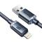 BASEUS BASEUS Crystal Shine USB-A till Lightning kabel 2.4A 2m svart