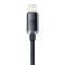 BASEUS BASEUS Crystal Shine USB-A till Lightning kabel 2.4A 2m svart