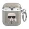 KARL LAGERFELD Karl Lagerfeld Skal Glitter Karl`s Head Airpods - Svart