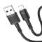 Hoco Hoco USB-A Till Lightning Kabel 1m - Svart