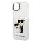 KARL LAGERFELD Karl Lagerfeld iPhone 14 Plus Skal IML GLIT NFT Karl & Choupette - Clear