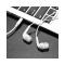 Hoco HOCO earphones Drumbeat universal med mic M40 Vit