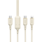 Dudao Dudao 2in1 USB-C till USB-C lightning Kabel 1.2m - Beige