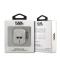 KARL LAGERFELD Karl Lagerfeld Skal Glitter Karl`s Head Airpods - Silver