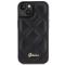 Guess Guess Mobilskal till iPhone 15 Quilted Metal Logo - Svart