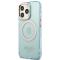 Guess GUESS iPhone 13 Pro Skal MagSafe Gold Outline Translucent - Blå