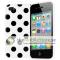 OEM Polka Dots flexiCase skal till iPhone 4 / 4S (Vit)