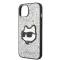 KARL LAGERFELD Karl Lagerfeld iPhone 14 Plus Skal Glitter Choupette Patch - Silver