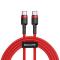 BASEUS Baseus Cafule USB-C till USB-C kabel PD PD2.0 60W 2m Röd