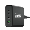 Wozinsky Wozinsky Väggladdare USB-A/3 x USB-C 240W GaN - Svart