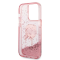 KARL LAGERFELD Karl Lagerfeld iPhone 14 Pro Skal Liquid Glitter Head - Rosa