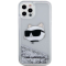 KARL LAGERFELD Karl Lagerfeld iPhone 12/12 Pro Skal Liquid Glitter Choupette Head - Silver