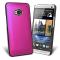 OEM Metal Brushed Baksideskal till HTC One (M7) (Magenta)