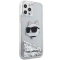 KARL LAGERFELD Karl Lagerfeld iPhone 12/12 Pro Skal Liquid Glitter Choupette Head - Silver