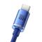 BASEUS Baseus Crystal USB-A till USB-C Kabel 100W 2m - Blå