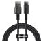 BASEUS Baseus Tungsten USB-C till USB-A kabel 100W 1m - Svart