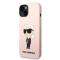 KARL LAGERFELD Karl Lagerfeld iPhone 14 Plus Skal Magsafe Ikonik Silicone - Rosa