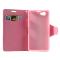 OEM Plånboksfodral till Sony Xperia Z1 Compact (Rosa)
