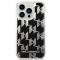 KARL LAGERFELD Karl Lagerfeld iPhone 14 Pro Skal Liquid Glitter Monogram - Svart
