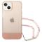Guess GUESS iPhone 14 Plus Skal Translucent Pearl Strap - Rosa