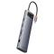 BASEUS Baseus 11in1 HUB USB-C Till USB-C / 3x USB-A 3.0 - Grå