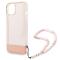 Guess GUESS iPhone 14 Plus Skal Translucent Pearl Strap - Rosa