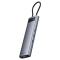 BASEUS Baseus 11in1 HUB USB-C Till USB-C / 3x USB-A 3.0 - Grå