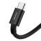 BASEUS Baseus Huawei Fast Charging USB-C till USB-A kabel 1m - Svart