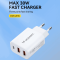 Wozinsky Wozinsky Väggladdare 30W USB-C/2 x USB-A - Vit