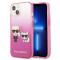 KARL LAGERFELD Karl Lagerfeld iPhone 13 mini Skal Gradient Ikonik Karl & Choupette - Rosa