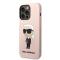 KARL LAGERFELD Karl Lagerfeld iPhone 14 Pro Skal Magsafe Silicone Ikonik - Rosa