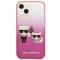 KARL LAGERFELD Karl Lagerfeld iPhone 13 mini Skal Gradient Ikonik Karl & Choupette - Rosa