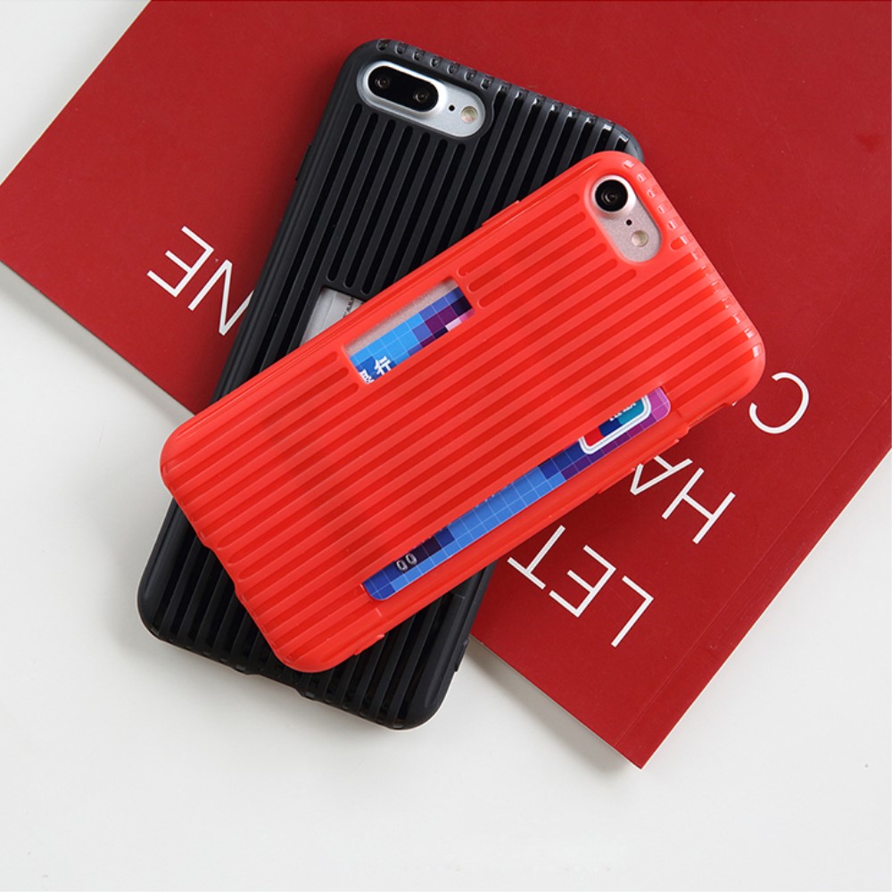 ROCK Rock mobilskal med kortplats till Apple iPhone 7 Plus - Röd