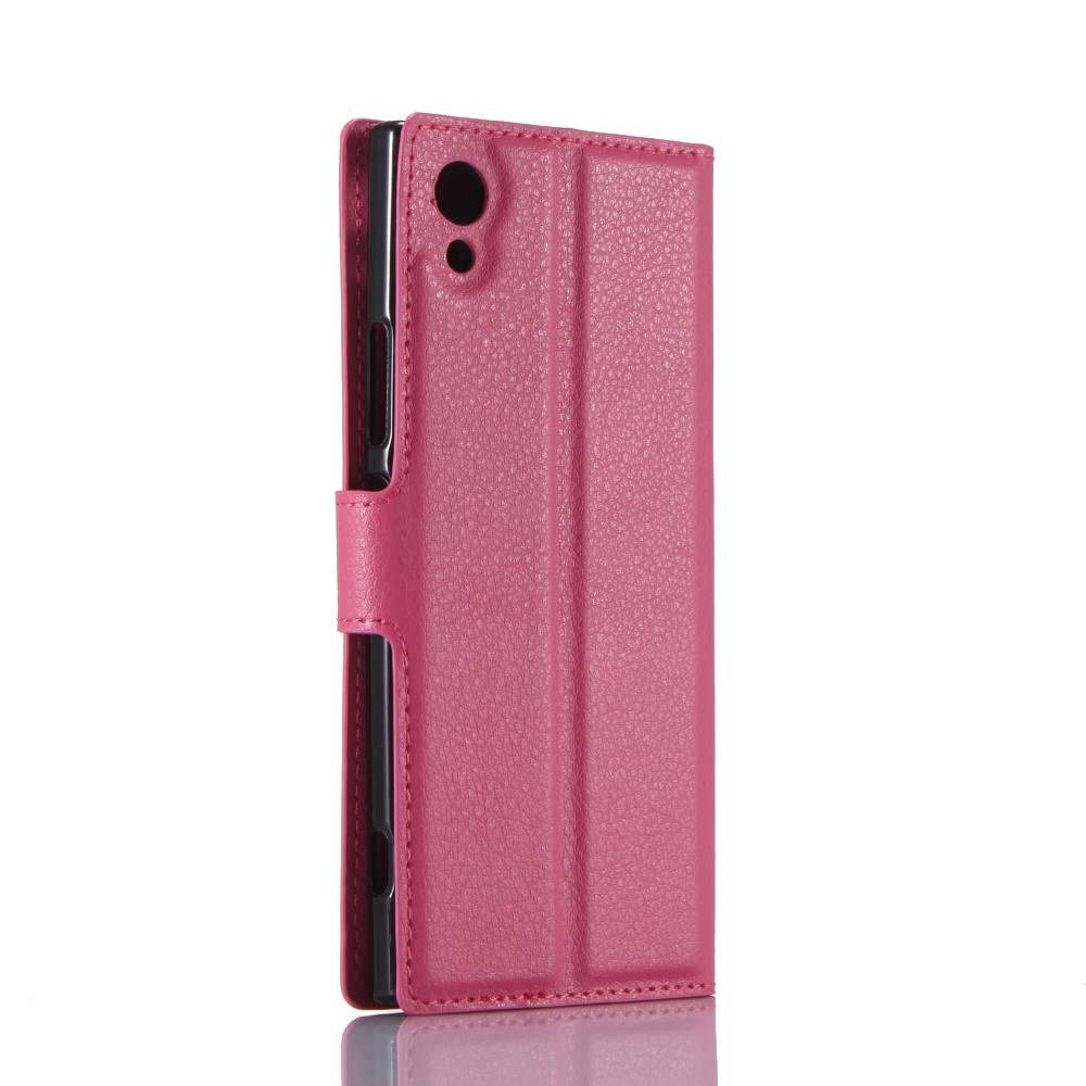 OEM Litchi Plånboksfodral till Sony Xperia XA1 - Magenta