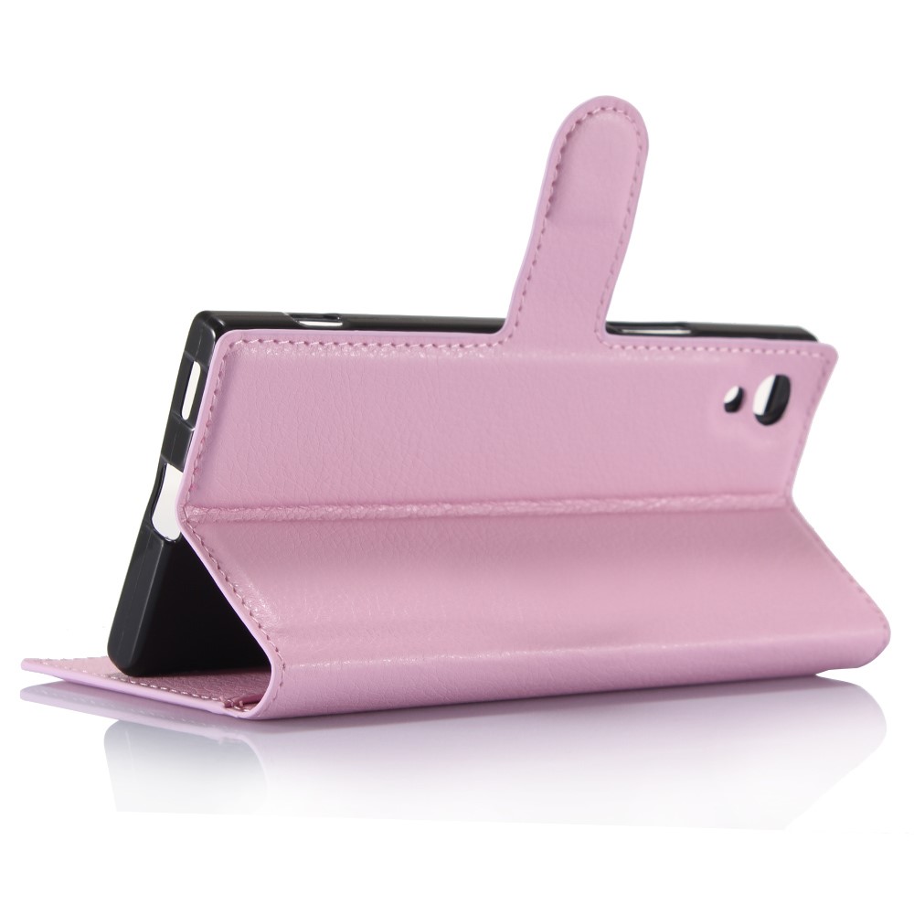 OEM Litchi Plånboksfodral till Sony Xperia XA1 - Rosa