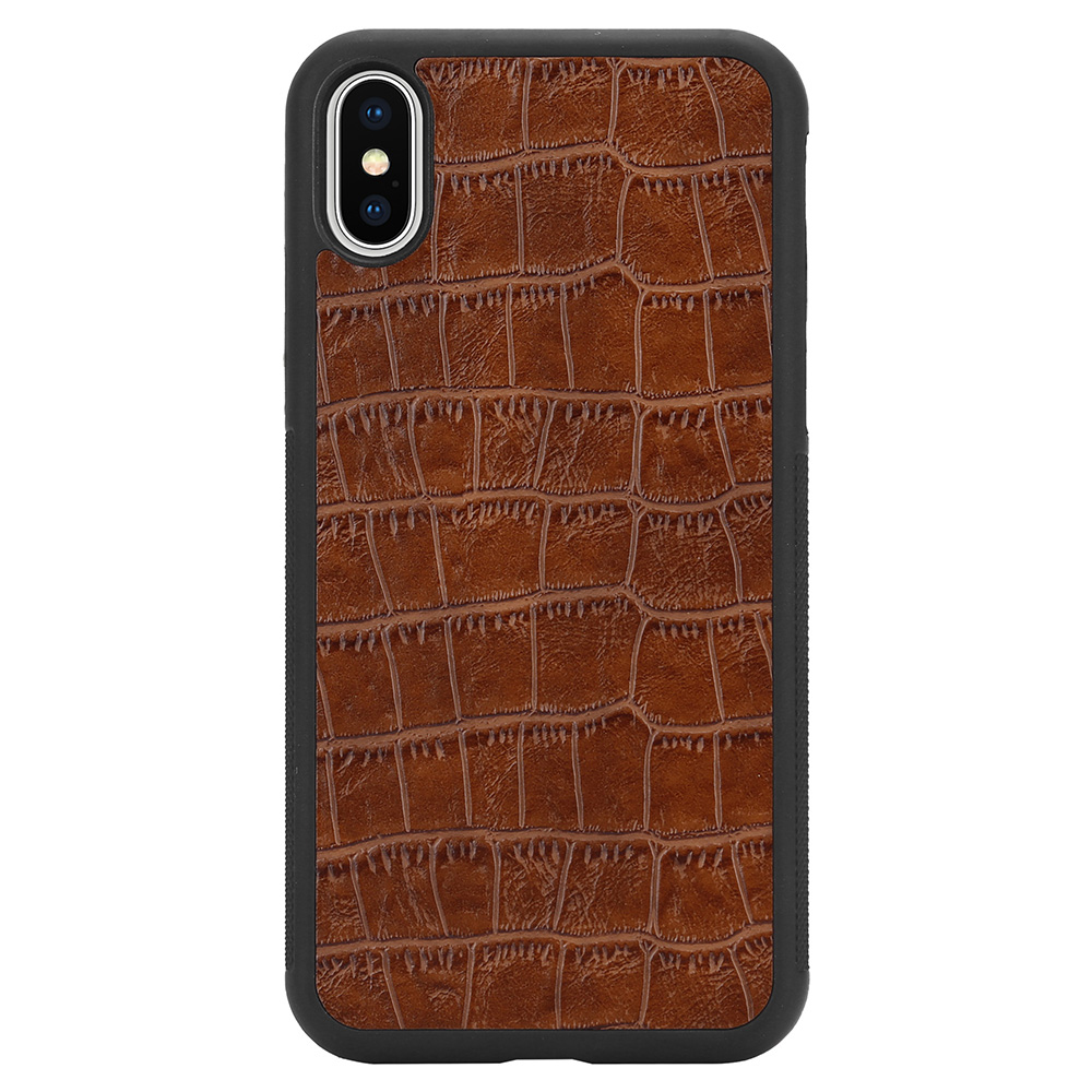 CoveredGear Boom Croco skal till iPhone X/XS - Brun