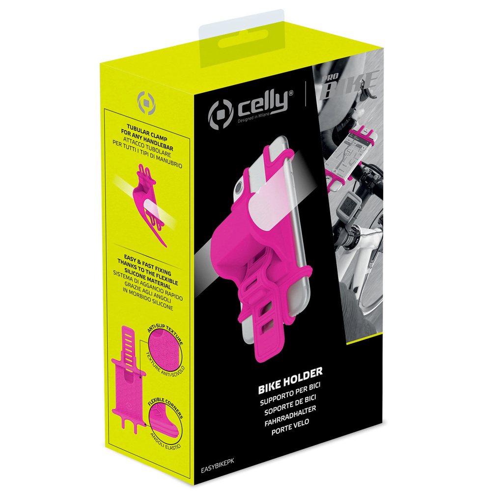 Celly Mobilhållare för cykel/ barnvagn/ golfvagn Rosa