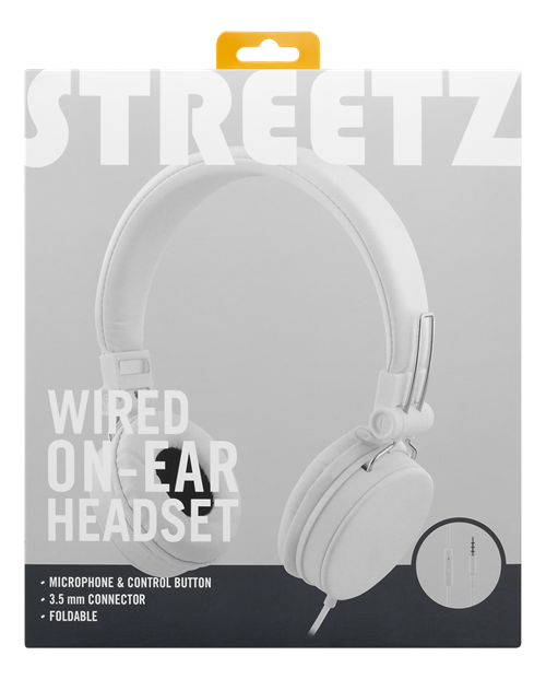 UTGATT1 STREETZ hörlurar med mikrofon, hopfällbar, 3,5 mm anslutning