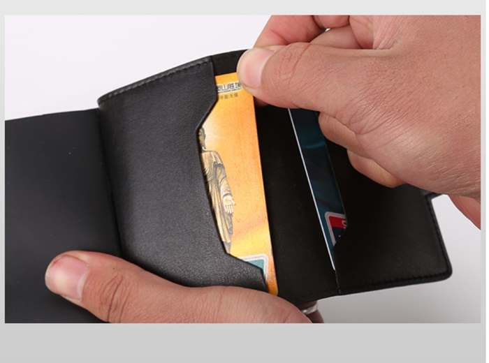 Mooltesaa Creative Läder Pop-up Korthållare - Brun