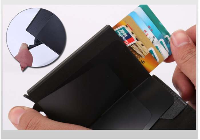 Mooltesaa Creative Läder Pop-up Korthållare - Brun