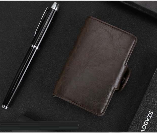 Mooltesaa Creative Läder Pop-up Korthållare - Brun