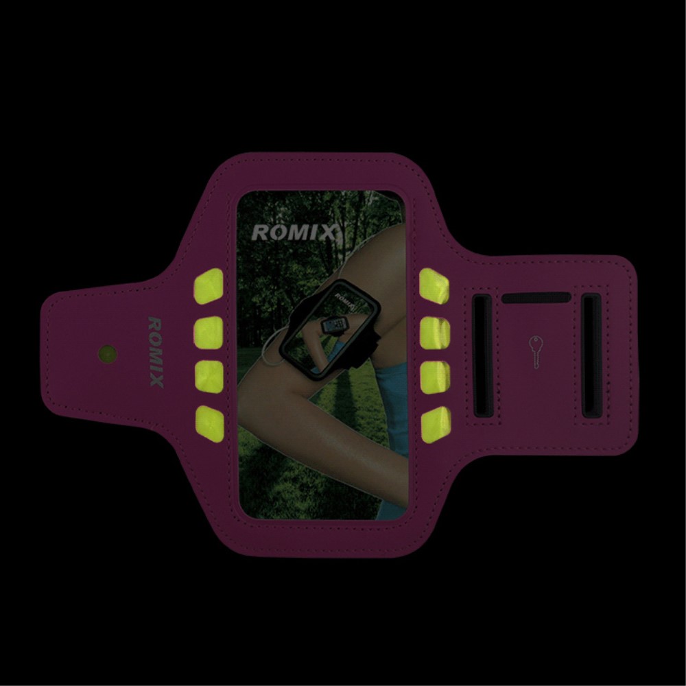 OEM Romix Universalt Sportarmband med reflexer upp till 4.7'' - Blå
