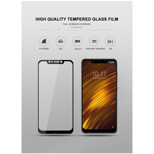 OEM Härdat Glas Skärmskydd till Xiaomi Pocophone F1 - Svart