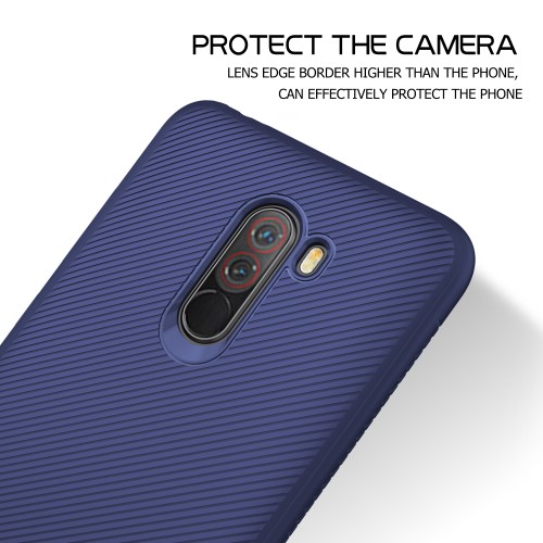 OEM Twill Texture Mobilskal till Xiaomi Pocophone F1 - Blå