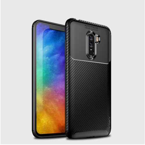 iPaky IPAKY Carbon Fiber Mobilskal till Xiaomi Pocophone F1 - Svart