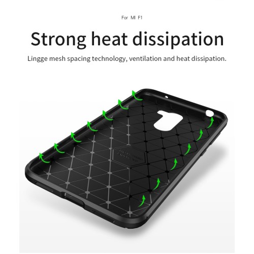 iPaky IPAKY Carbon Fiber Mobilskal till Xiaomi Pocophone F1 - Blå